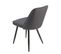 Lot De 2 Chaises En Velours Gris Foncé Piètement En Métal Noir – Telly