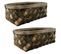 Lot De 2 Paniers/corbeilles 14x37 En Bois De Pin Tressé - Damy 9725