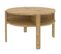 Table D'appoint Ronde D. 74 Cm Rangements Décor Bois Rustique - Rozaly