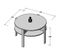 Table D'appoint Ronde D. 74 Cm Rangements Décor Bois Rustique - Rozaly