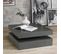 Table Basse Carrée Plateau Rotatif Décor Béton Gris Anthracite – Willo