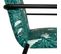 Lot De 2 Chaises En Tissu Vert Motif Feuilles Avec Accoudoirs - Office 1708