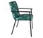 Lot De 2 Chaises En Tissu Vert Motif Feuilles Avec Accoudoirs - Office 1708