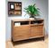 Buffet Industriel Bois Rustique Et Métal Noir L.140 Cm - Factory