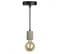 Suspension Lumineuse Ajustable En Béton Gris - Calo 5188