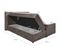 Lit Boxspring 160x200 Velours Taupe 2 Rangements - Brandon