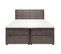 Lit Boxspring 160x200 Velours Taupe 2 Rangements - Brandon