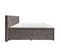 Lit Boxspring 160x200 Velours Taupe 2 Rangements - Brandon