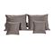 Set 6 Coussins Décoratifs Pour Lit Velours Taupe 3 Tailles - Brandon