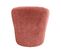 Fauteuil Bas Rond En Velours Rose Foncé Et Dossier Arrondi - Mallow