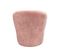 Fauteuil Bas Rond En Velours Rose Clair Avec Dossier Arrondi - Mallow