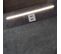 Table De Chevet Velours Gris + LED Et 2 Prises USB Intégrées - Brandon