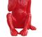 Statue Singe Rouge Laqué Avec Main Sur La Bouche H39 Cm - Rafiki