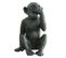 Statue Singe Noir Mat Avec Main Sur Les Yeux H39 Cm - Rafiki