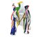 Statue Éléphant Avec Coulures Argenté Et Multicolore H21 Cm - Dumbo