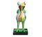 Statue Grenouille Debout Coulures Multicolores H68 Cm - Sapo Drips
