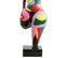 Statue Femme Jambe Pliée Avec Formes Multicolores H60 Cm - Lady Color