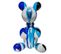 Statuette Nounours Balloon Blanc Noir Et Bleu H17 Cm - Lotso Drips 01