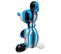 Statuette Nounours Balloon Blanc Noir Et Bleu H17 Cm - Lotso Drips 01