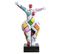 Statue Femme Bras Levés Carreaux Multicolores H34 Cm - Lady Square