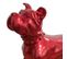 Statue Chien Staffordshire Bull Terrier Rouge Laqué H48 Cm - Silva