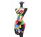 Statue Silhouette Femme Debout Avec Formes Multicolores H34 Cm - Shape