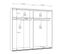 Armoire 220 Cm 2 Portes 2 Tringles Décor Blanc Et Bois Foncé - Mona