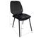 Lot De 2 Chaises En Simili Noir Pieds Métal Noir - Ruzan