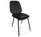 Lot De 4 Chaises En Simili Noir Pieds Métal Noir - Ruzan