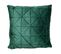 Lot De 2 Coussins 45 X 45 Cm Velours Vert Foncé Géométrique - Noble