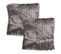 Lot De 2 Coussins 45 X 45 Cm Gris Anthracite à Poils Longs - Mouth