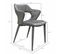 Lot 2 Chaises En Velours Gris Avec Accoudoirs Et Pieds Velours - Sweet