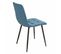 Lot De 2 Chaises Velours Bleu Matelassé Et Pieds Métal Noir - Louise 2