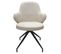 Lot De 2 Chaises Rotatives 180° Tissu Chiné Et Simili Beige - Duffy