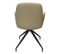 Lot De 2 Chaises Rotatives 180° Tissu Chiné Et Simili Beige - Duffy