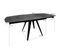 Table Extensible Ovale 120/180 Cm Céramique Gris Anthracite - Adelphia