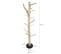 Porte-manteau Branche Bois De Teck Brut 180 Cm Pied Rond Noir - Nao