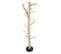 Porte-manteau Branche Bois De Teck Brut 180 Cm Pied Rond Noir - Nao