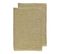 Lot 2 Tapis De Salle De Bain 40 X 60 Cm En Coton Jaune Clair - Peppo