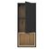 Armoire Murale H117 Cm Réversible Décor Noir Et Chêne Clair - Bailey