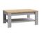 Table Basse L100 Cm Revêtement Décor Chêne Gris Et Clair - Antibes