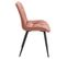 Lot De 2 Chaises Capitonnées Velours Rose Et Pieds Métal Noir - Stan