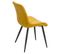 Lot De 2 Chaises Capitonnées Velours Jaune Et Pieds Métal Noir - Stan