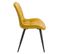 Lot De 2 Chaises Capitonnées Velours Jaune Et Pieds Métal Noir - Stan