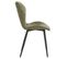 Lot De 2 Chaises Microfibre Vert Avec Poignée Et Pieds Métal - Willy