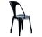 Lot De 2 Chaises Métal Noir Avec Perforations Sur L'assise - Metalica