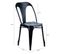 Lot De 2 Chaises Métal Noir Avec Perforations Sur L'assise - Metalica