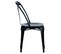 Lot De 2 Chaises Métal Noir Avec Perforations Sur L'assise - Metalica