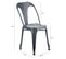 Lot De 2 Chaises Métal Gris Avec Perforations Sur L'assise - Metalica