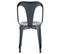 Lot De 2 Chaises Métal Gris Avec Perforations Sur L'assise - Metalica